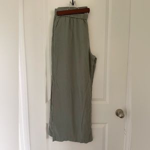 Linen wide leg pants